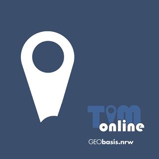 Weißer Kartenmarker mit Schriftzug TIM-online auf blauem Hintergrund (Logo: TIM-online)