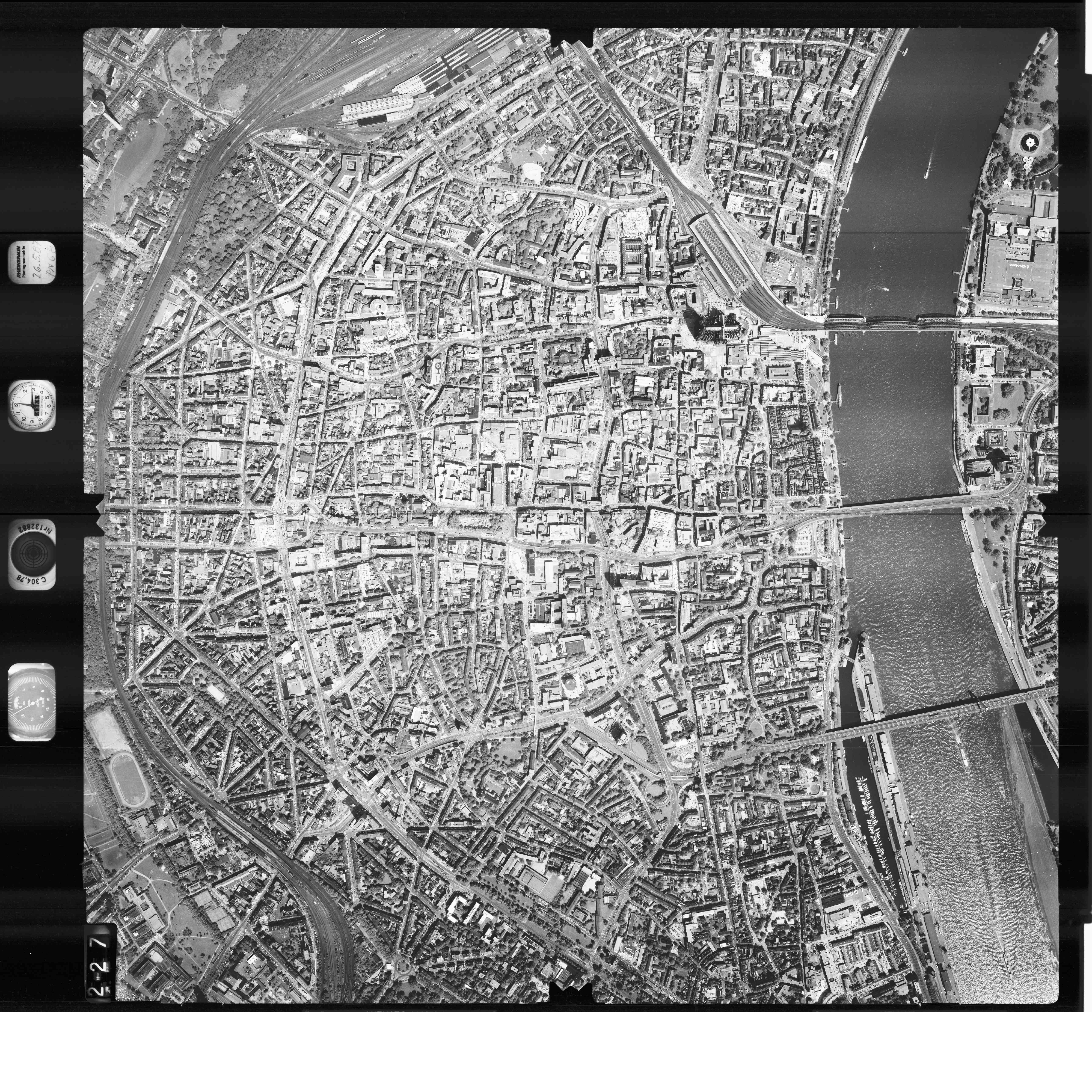 Luftbild von 1987, Innenstadt Köln