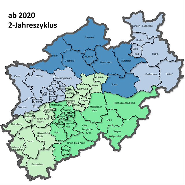 Die Grafik zeigt die NRW-Übersicht des 2-Jahreszyklus.