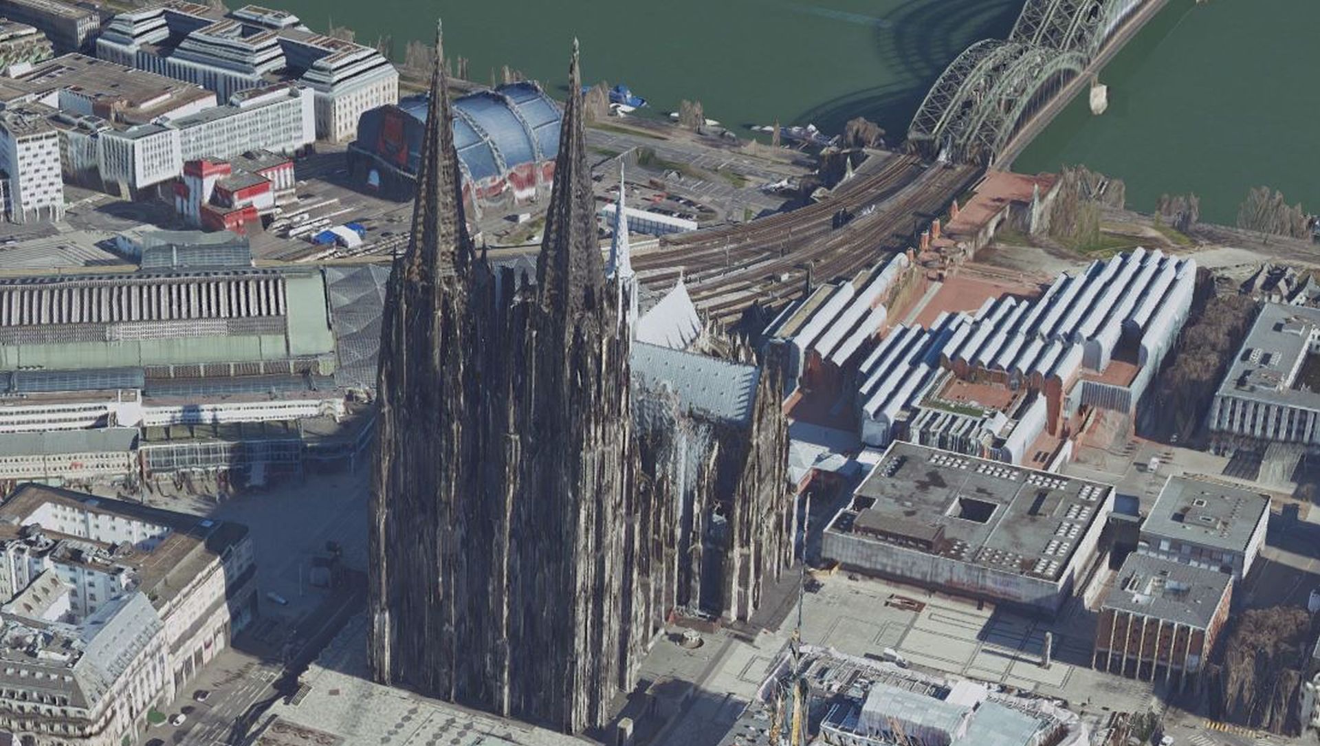 Ausschnitte aus dem 3D-Mesh: Köln