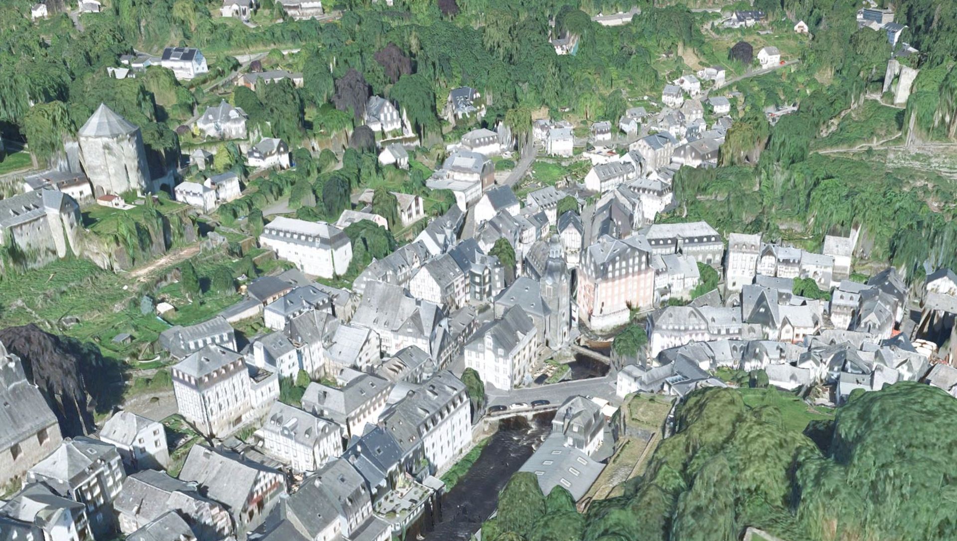 Ausschnitte aus dem 3D-Mesh: Monschau