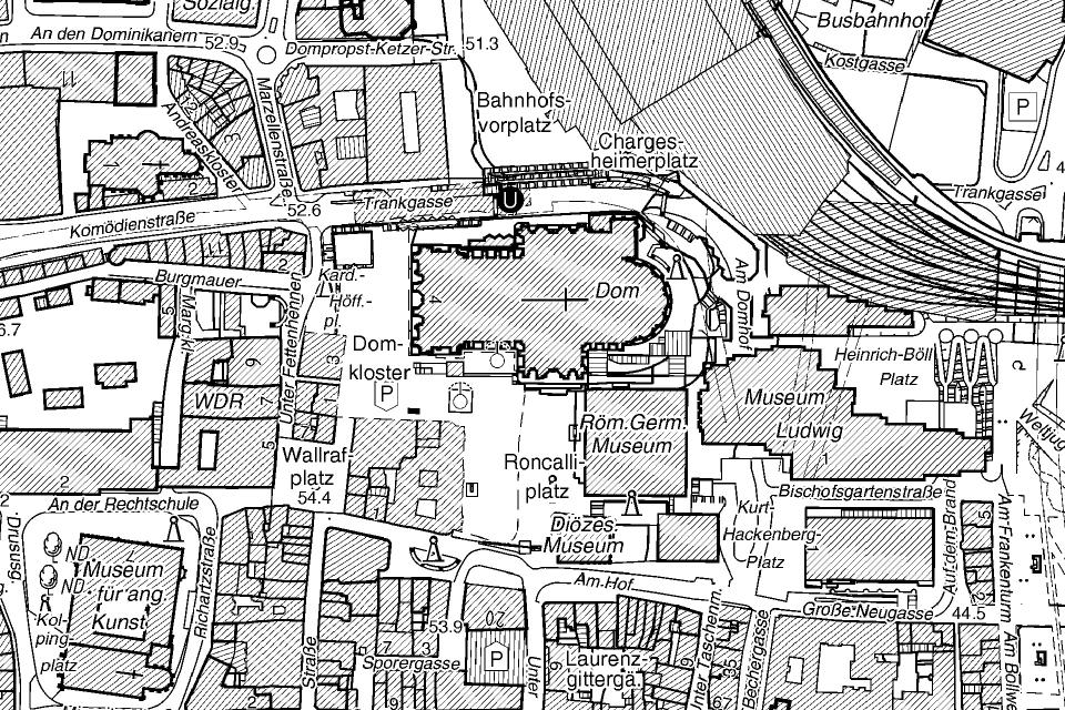 Deutsche Grundkarte 1 : 5 000 (DGK5), Ausschnitt Köln