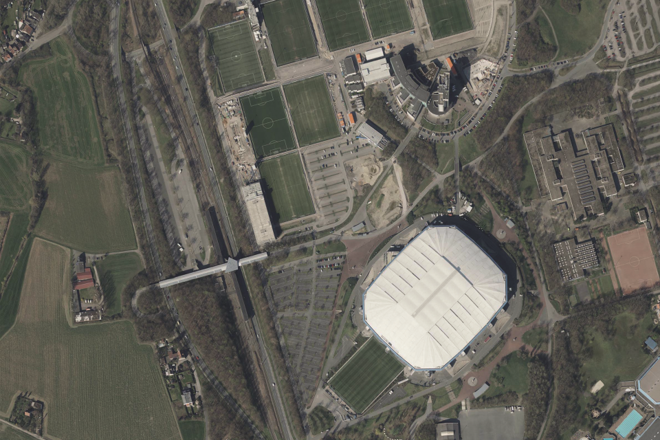 Ausschnitt aus einem Digitalen Luftbild, Gelsenkirchen Stadion