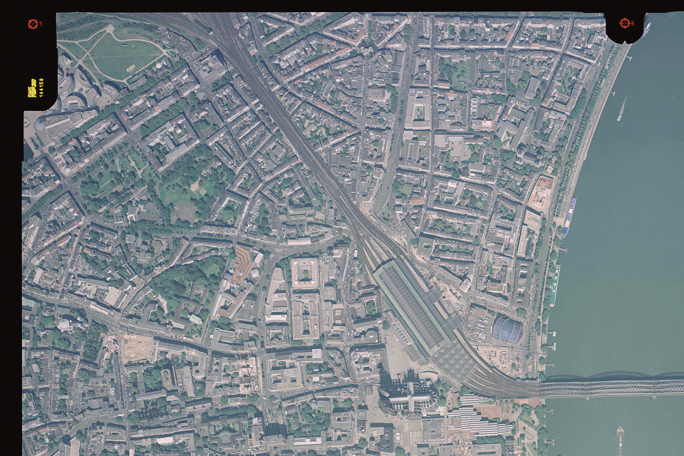 Ausschnitt aus einem Luftbild von 2007, Innenstadt Köln